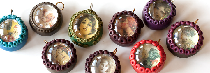 Polymer Clay Tutorial Marble Picture Pendant